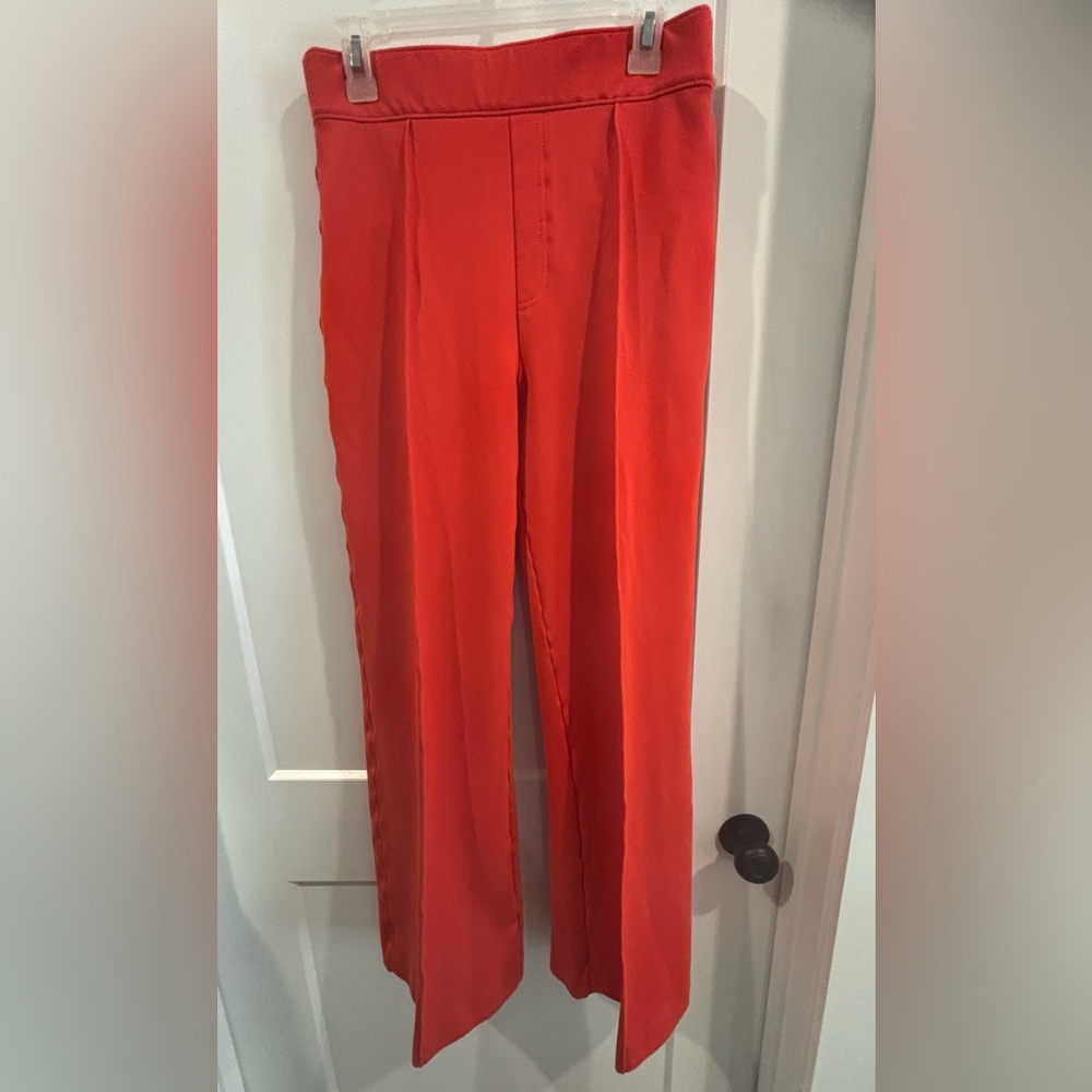 SPANX AIR ESSENTIALS WIDE LEG PANTS LIGHTWEIGHT BREATHABLE FLAT FRONT SZ L - Picture 5 of 14